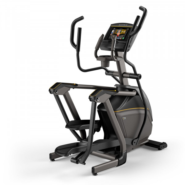 Back right view of the Matrix E50 Elliptical Cross Trainer with XER console.