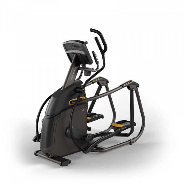 Front left view of the Matrix A50 Ascent Elliptical Cross Trainer with XIR console.