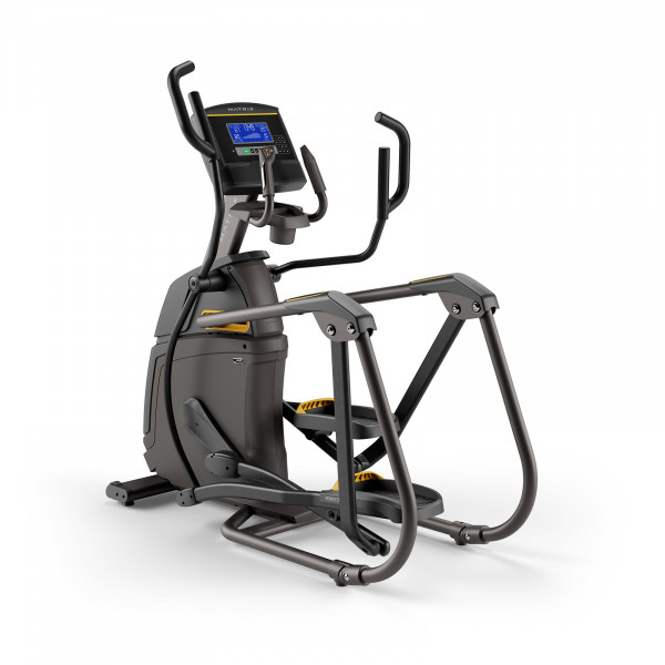 Back left view of the Matrix A50 Ascent Elliptical Cross Trainer with XR console.