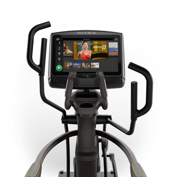 Close-up of the XUR console on the the Matrix A50 Ascent Elliptical Cross Trainer.