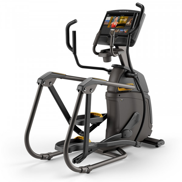 Back right view of the Matrix A50 Ascent Elliptical Cross Trainer with XUR console.
