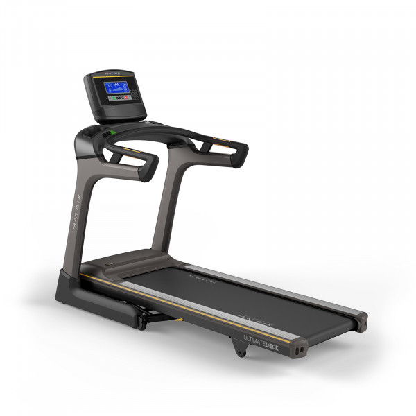 Back left view of the Matrix TF50 Treadmill with XR console.