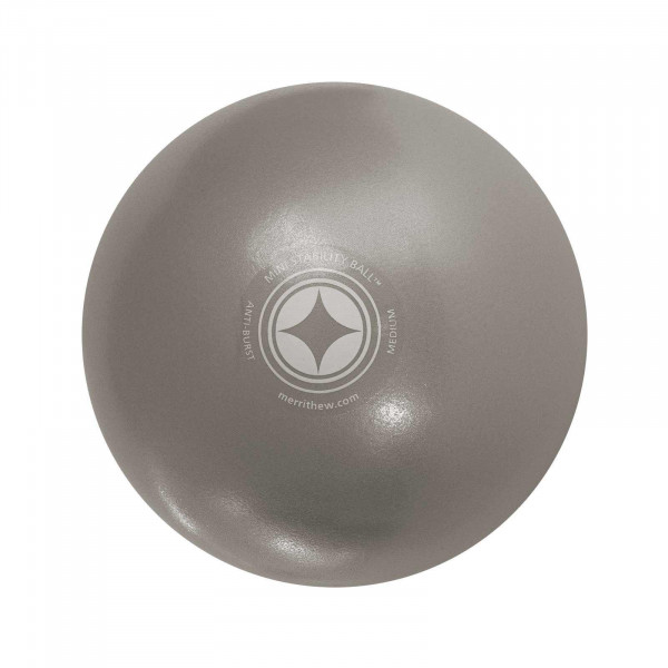 Front view of the medium silver Merrithew Mini Stability Ball