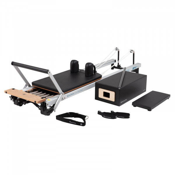 Merrithew At Home SPX Reformer Package With Vertical Stand with included accessories