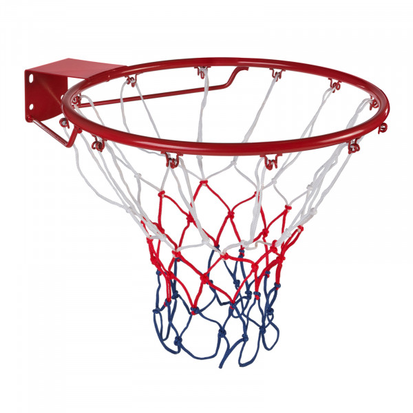 Midwest Basketball 18 inch Hoop and Net Set wall mount rim with tricolour net