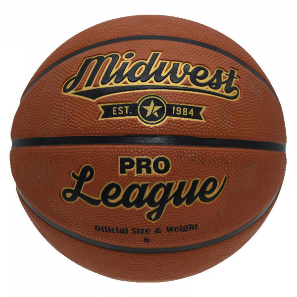 Midwest Pro League Basketball Tan Size 7 front view