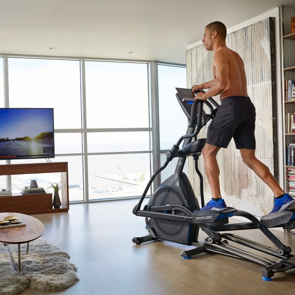 Nautilus E628 Elliptical Cross Trainer - interface with the Explore The World app for immersive workouts
