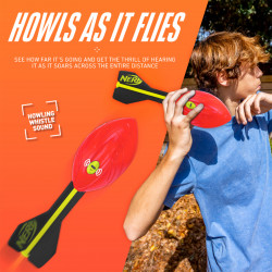 Red Nerf Vortex Aero Howler “Howls as it flies” feature graphic