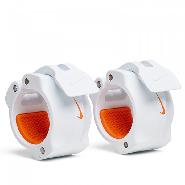 Product image - Nike Strength Barbell Collars - White/Orange - Pair