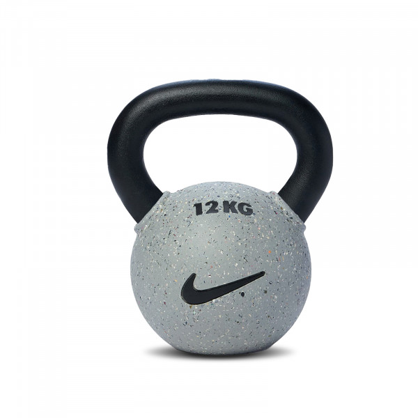 Product image of the Nike Strength Rubber Coated Kettlebell (Wolf Grey) 12 kg