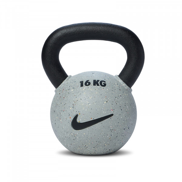 Product image of the Nike Strength Rubber Coated Kettlebell (Wolf Grey) 16 kg