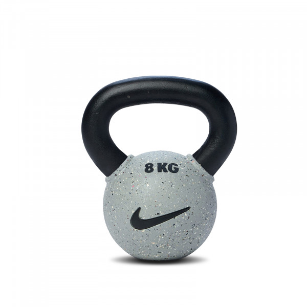 Product image of the Nike Strength Rubber Coated Kettlebell (Wolf Grey) 8 kg