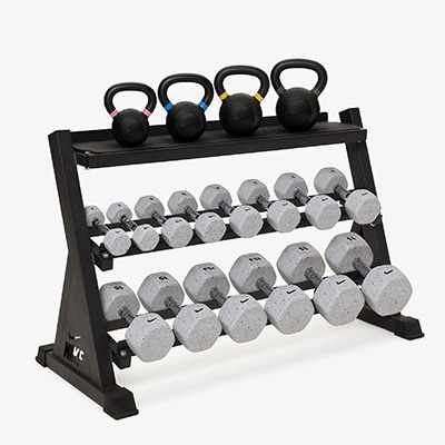 Nike Strength Dumbbell & Kettlebell Set with Rack – Grind – Light – What's Included 