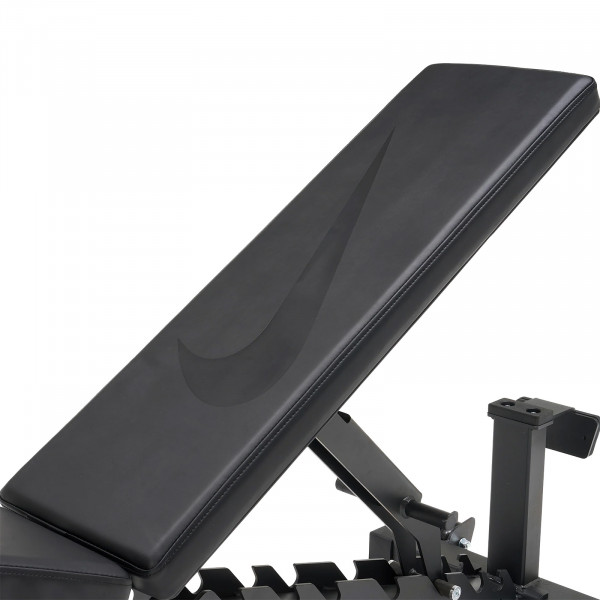 Close-up of back pad on the Nike Strength Adjustable Weight Bench