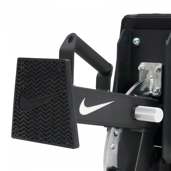 Close-up of handle on the Nike Strength Adjustable Weight Bench