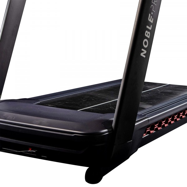 Detailed view of the NoblePro Elite E10i Treadmill's running surface.