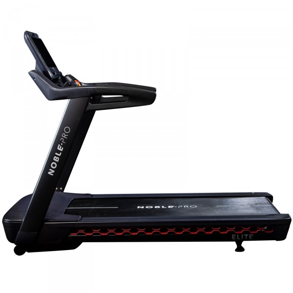 Left side profile of the NoblePro Elite E10i Treadmill.
