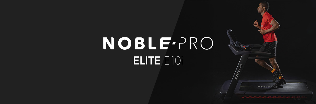Promotional banner for the NoblePro Elite E10i Treadmill
