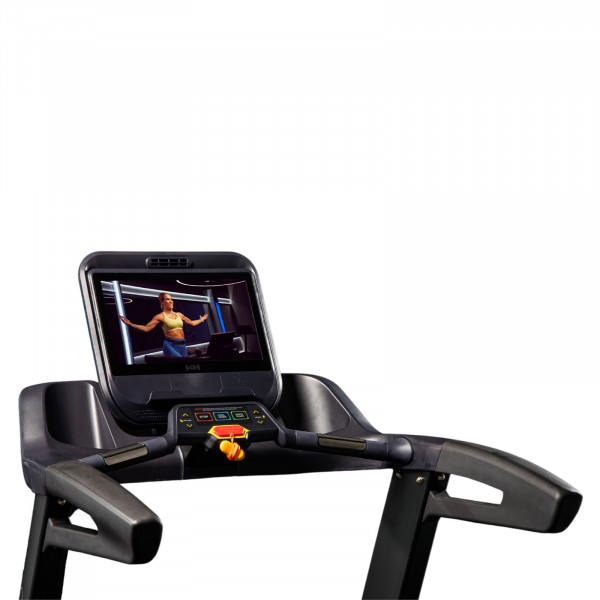 Peloton workout displayed on the NoblePro Elite E10i Treadmill touchscreen