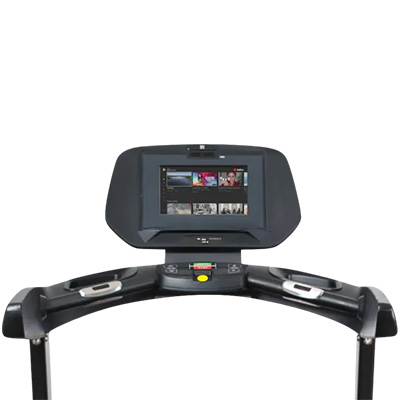 Front view of the display on the NoblePro Elite E8ix Treadmill