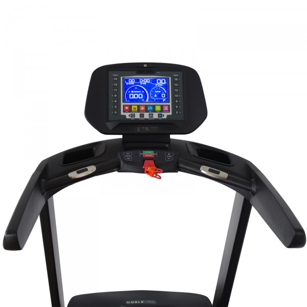 Close-up of the display panel on the NoblePro Elite E8.0 Treadmill.