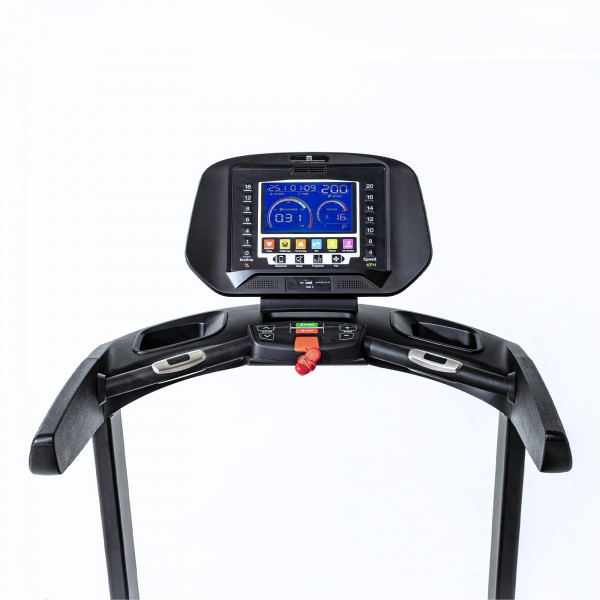 Closeup of the console on the NoblePro Elite E8s Treadmill
