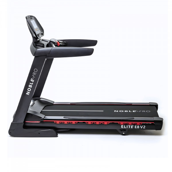 Left-side view of the NoblePro Elite E8s Treadmill
