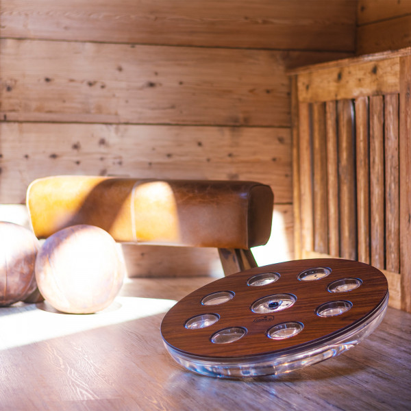 NOHRD Eau-Me Board displayed in a wooden interior