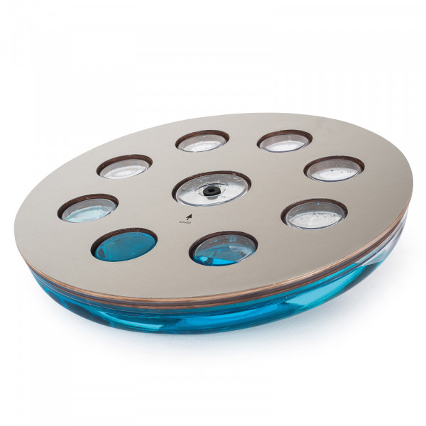 Angled view of the NOHRD Eau-Me Board with stainless steel finish