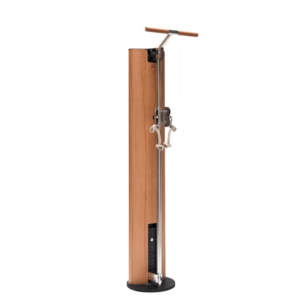 Elevate your fitness with the NOHRD SlimBeam Cable Machine, featuring a beautiful Cherry wood option for a stylish touch.
