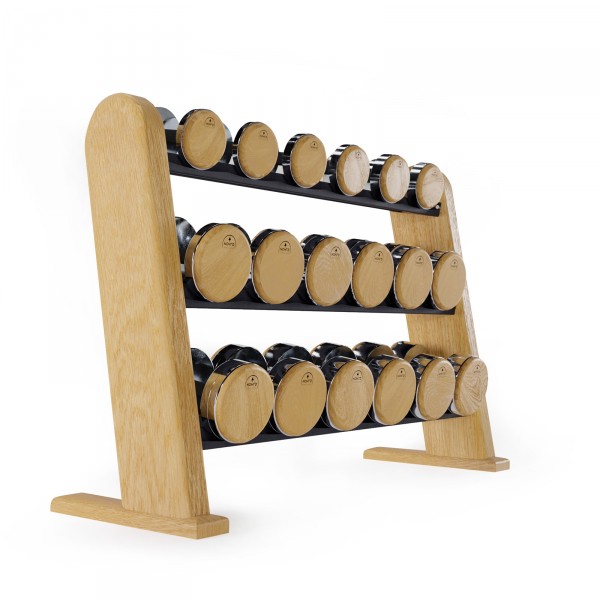 NOHRD Dumbbell Rack Oak - full view