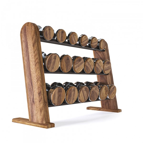 NOHRD Dumbbell Rack Walnut - full view