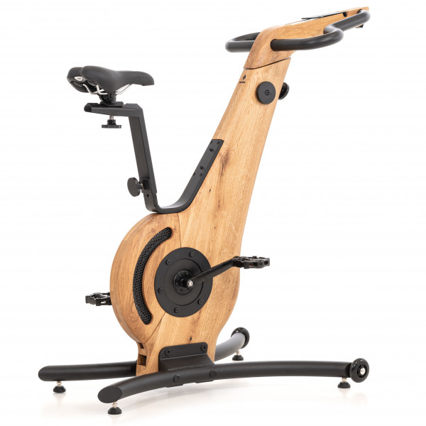 Angled view of the NOHRD Bike V2 in oak.
