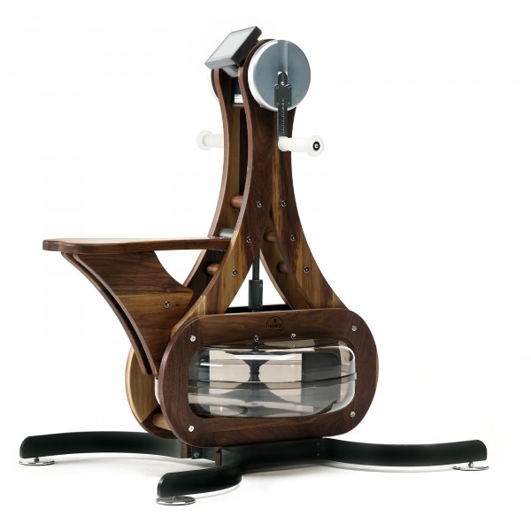 Front-left view of the NOHRD WaterGrinder Arm Bike (Walnut)
