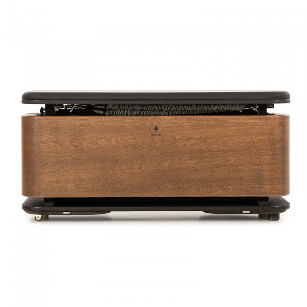 Front view of the NOHRD StepBox in vintage wood finish.
