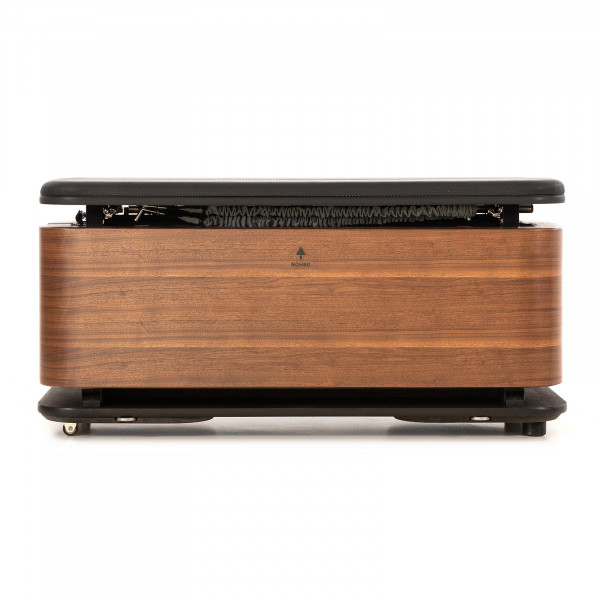 Front view of the NOHRD StepBox in walnut wood finish.