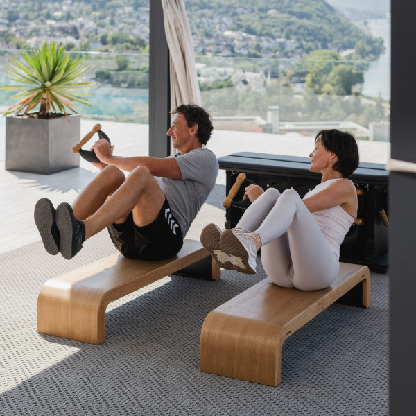 Two users doing core work on step panels.