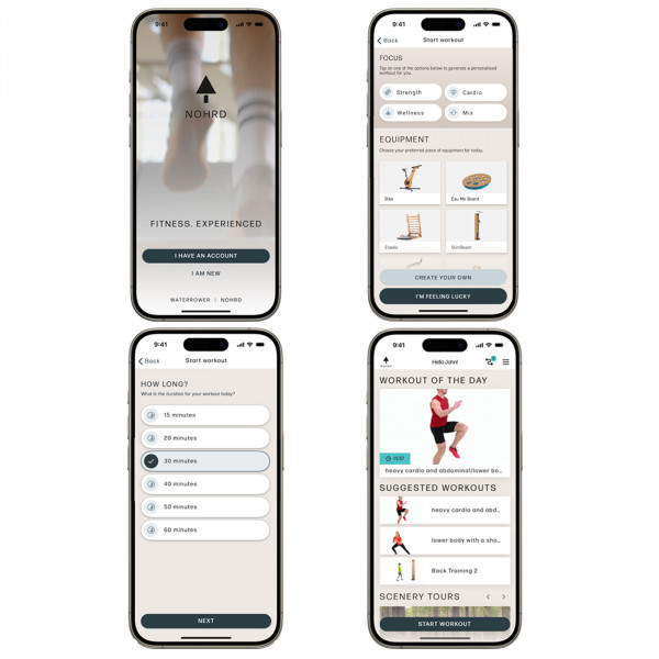 NOHRD Connect app interface shown on mobile screens