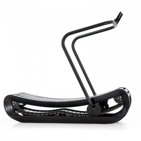 Left-side view of the NOHRD Sprintbok Curved Treadmill V2 (Shadow)