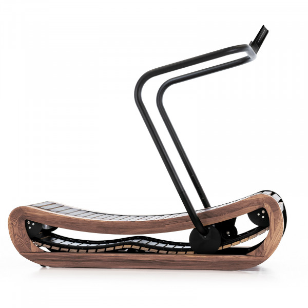 Left-side view of the NOHRD Sprintbok Curved Treadmill V2 (Vintage)