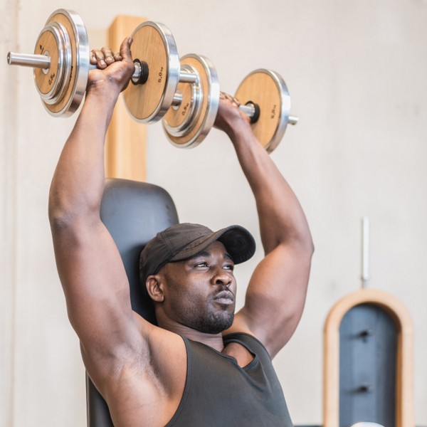 NOHRD WeightPlate Tower - in use during a workout