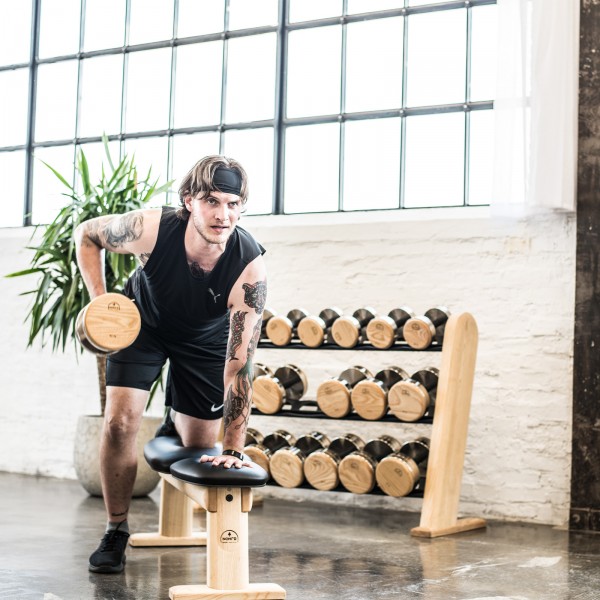 NOHRD WeightBench - in action for muscle-building exercises