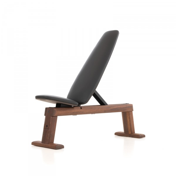 NOHRD WeightBench Walnut Black - angled view