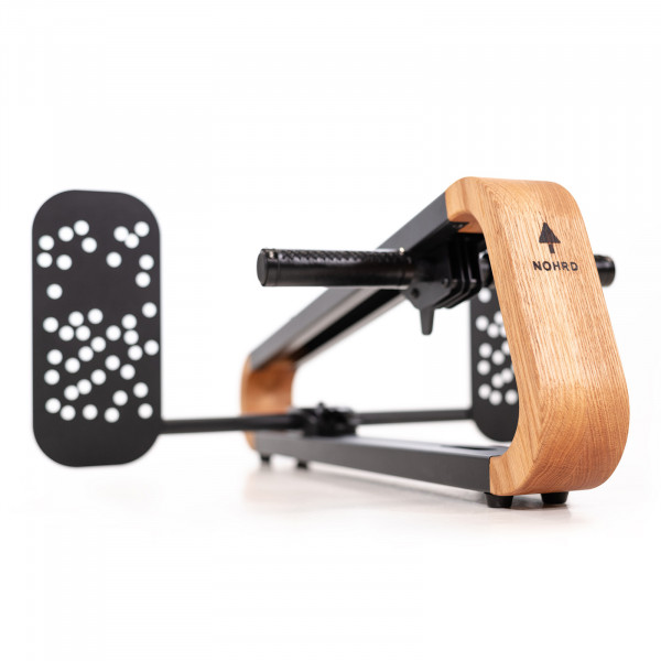 Front-facing image of the NOHRD SpineStretch highlighting the footplates.