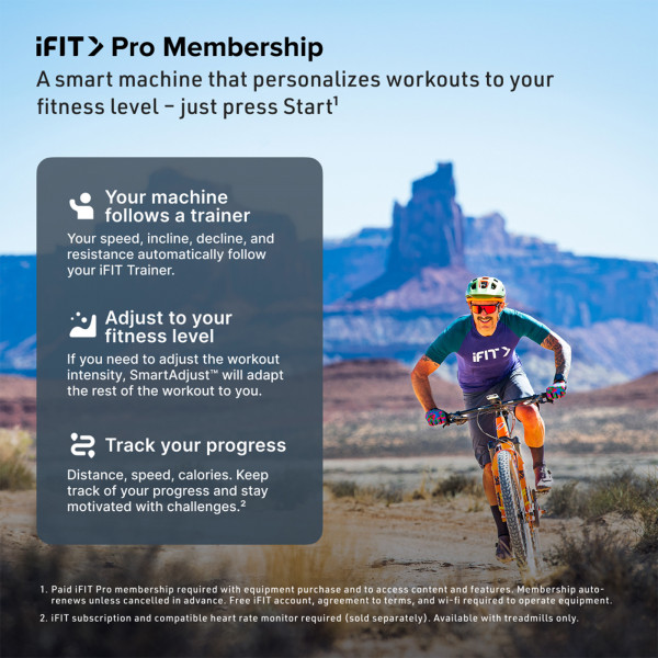 Aerial outdoor cycling scene representing iFIT workouts on the NordicTrack X24 Bike