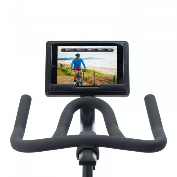 Front view of the NordicTrack T Series 9 Bike with tablet screen