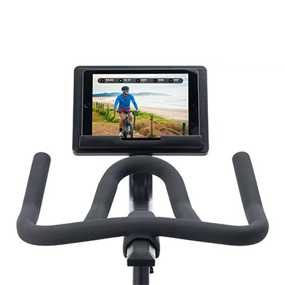 Front view of the NordicTrack T Series 9 Bike with tablet screen