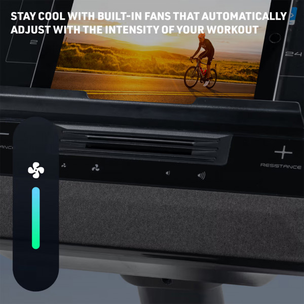 NordicTrack G LE Upright Bike cooling fan detail