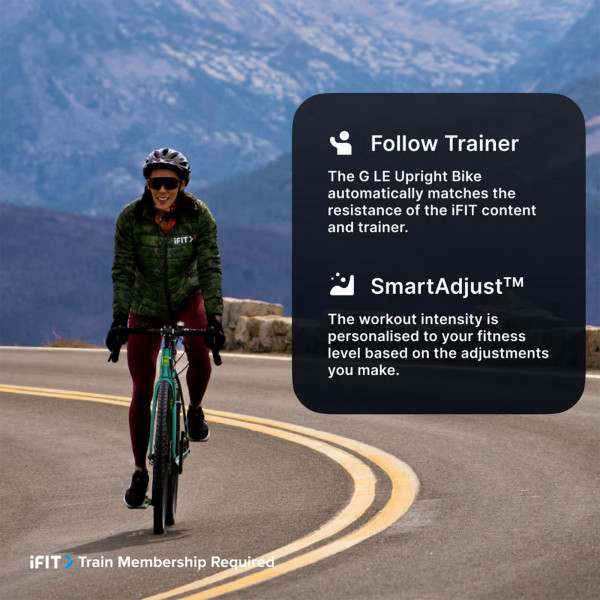 Person cycling outdoors to represent iFIT training