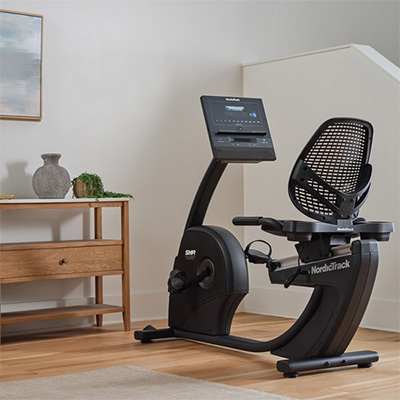 NordicTrack G LE Recumbent Bike in a home workout space